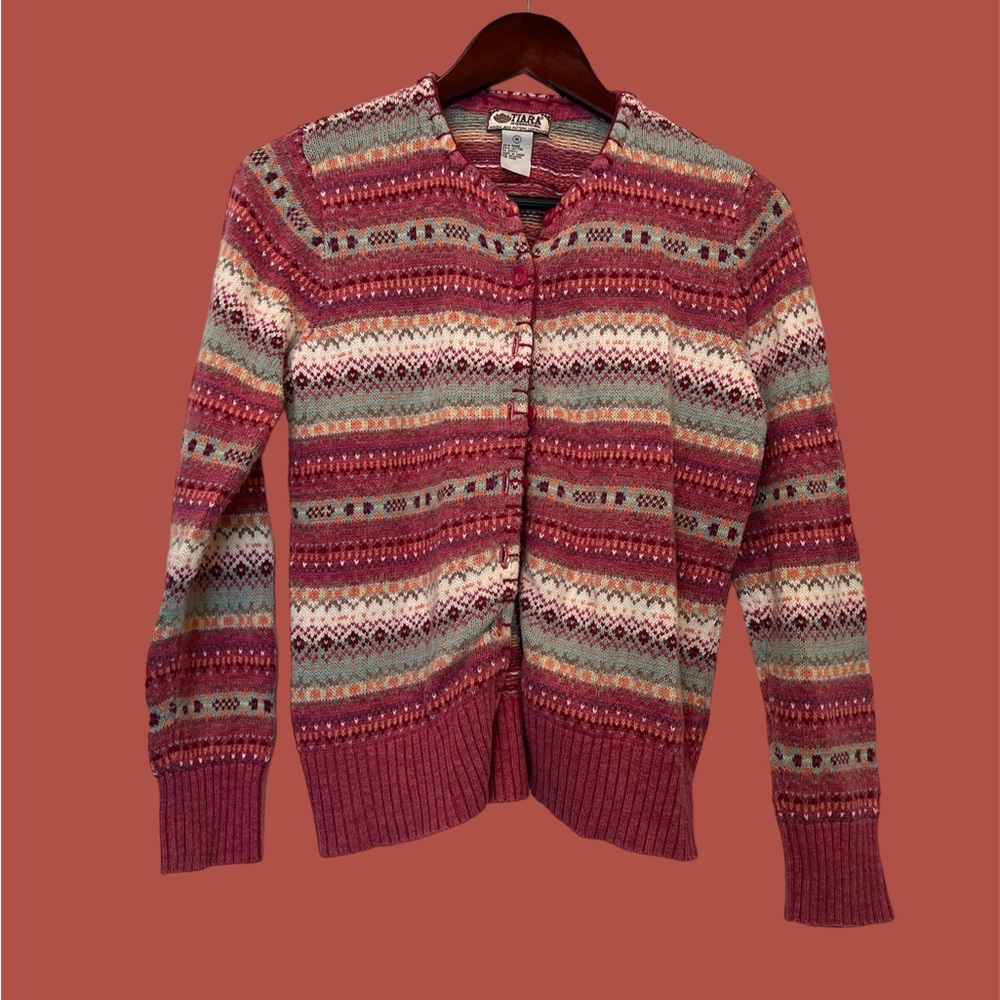 Women’s Cotton Fair Isle Cardigan Sweater